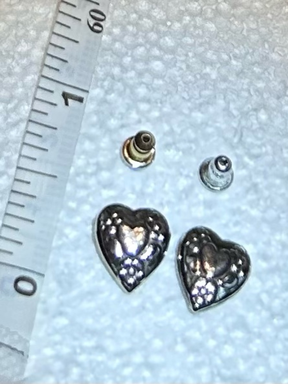 Brighton Heart Stud Earrings - Silver